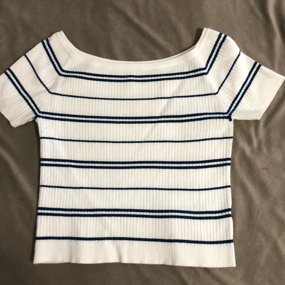 pacsun white and blue striped shirt